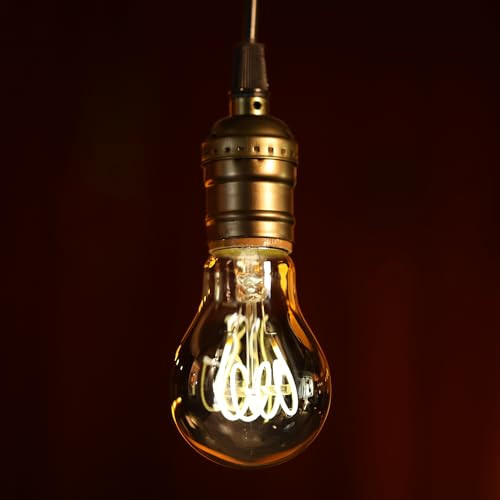 Torchstar A19 Decorative Light Bulb Gray E26 Base Led Bulb Dimmable 45W 150Lm Vintage Edison Led Bulbs Etl Listed Spiral Filament Light Bulbs 4000K Cool White Pack Of 6