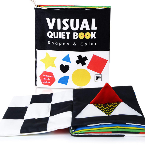Beiens High Contrast Black And White Baby Book Touch And Feel Crinkle Sensory Toy Visual Stimulation Interactive Montessori Toys For 012 Months Infant Newborn Baby For Boys Girls