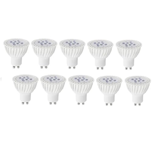 Torchstar 10Pack Mr16 Gu10 Led Light Bulb 7W 60W Equivalent 5000K Daylight 36 Beam Angle 500Lm UlListed Track Lighting Recessed Light 2 Years NonDimmable