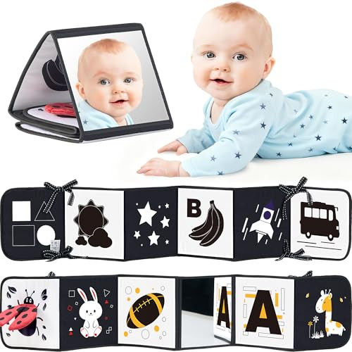 Infinno Black And White Baby For Newborn Tummy Time and Sensory Toys Soft Montessori Toy For Infant Visual Stimulation Brain Development and Early Learning High Contrast Toys For 06 Months