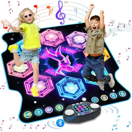 Terramus Upgraded Dance Mat Toys For 312 Year Old Girls Boys Electronic LightUp Dance Pad With Bluetooth 8Buttons 9 Levels Dancing Mat For Kids Music Game Xmas Birthday Gifts Toddler