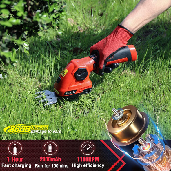 SHALL Cordless Grass Shear & Hedge Trimmer - 7.2V Electric Shrub Trimmer 2 in 1 Handheld Grass Trimmer Hedge Shears, Hedge Clippers Grass Cutter w/ Pruning Scissor, Rechargeable Battery & Fast Charger SHALL Cordless Grass Shear & Hedge Trimmer - 7.2V Electric Shrub Trimmer 2 in 1 Handheld Grass Trimmer Hedge Shears, Hedge Clippers Grass Cutter w/ Pruning Scissor, Rechargeable Battery & Fast Charger