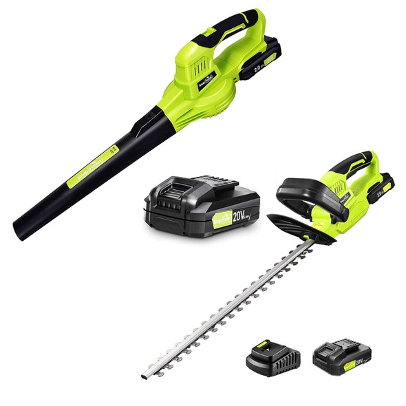 20V Leaf Blower Cordless and 20V Cordless Hedge Trimmer 20V Leaf Blower Cordless and 20V Cordless Hedge Trimmer