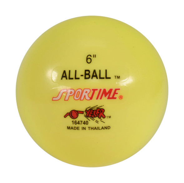 Sportime MultiPurpose Inflatable AllBall 6 Inches Yellow 009089 1 Count Pack Of 1