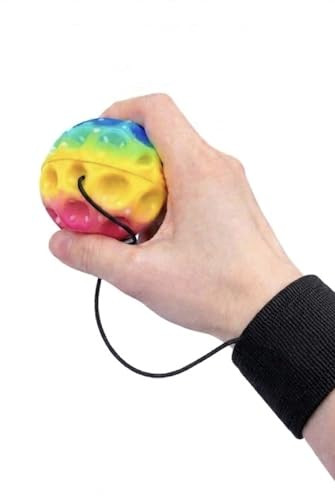 Uniqus Bouncy Ball With Elastic Wrist Strap Bounceback Returning Ball Hyper Bouncy Balls Extreme Bounce And Fun Super High Bouncing Ball For Active Play And Outdoor Games