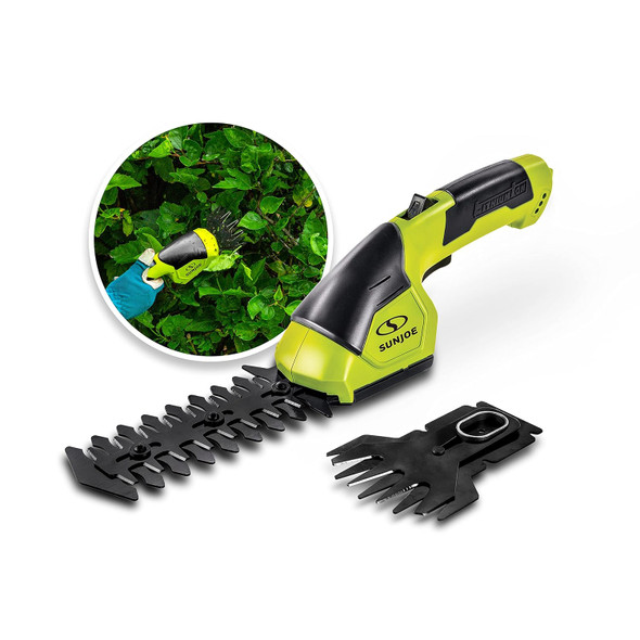 Sun Joe HJ604C Cordless Grass Shear + Shrubber Handheld Trimmer, (w/ Battery + Charger Included)