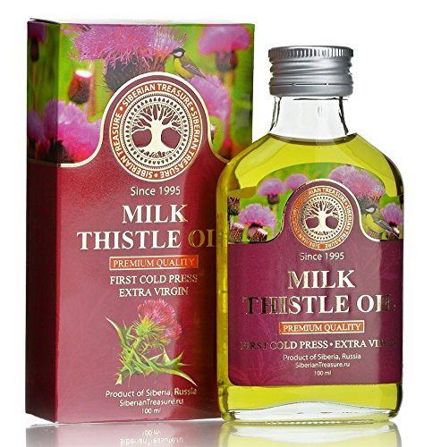 Siberian Treasure Siberian Milk Thistle Oil 100 Ml, Premium Quality, Extra Virgin, First Cold Press – 3.4 Fl Oz