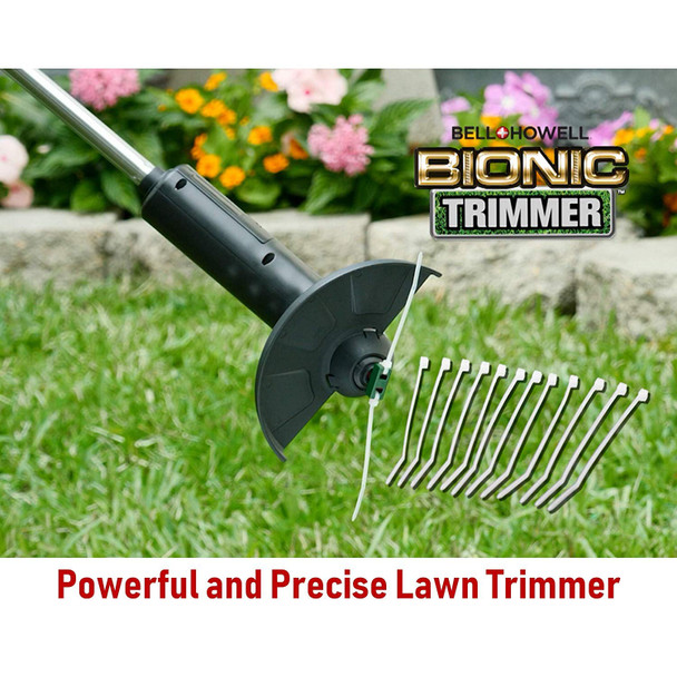 Bell+Howell Bionic Trimmer Handheld, Cordless Rechargeable Garden Grass and Weed String Cutter with Detachable Head for Portable use As Seen On TV