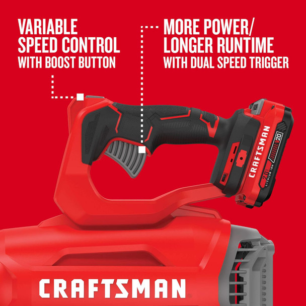 CRAFTSMAN V20 WEEDWACKER Cordless String Trimmer, 13”, Adjustable Pole Length, 2-Speed Control, Spool Included (CMCST900D1)