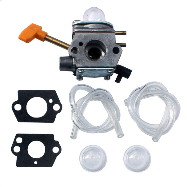 kipa Carburetor for Homelite 308054041 UT-09520 UT-09521 UT-09523 UT-09525 26cc Blowers with Fuel Lines Primer Bulbs Mounting Gaskets