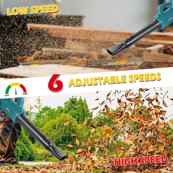 Meetwantes Cordless Leaf Blower with Battery and Charger 450CFM 120MPH Leaf Blower Cordless for Cleaning Lawn, Yard, Garage, Patio & Sidewalk