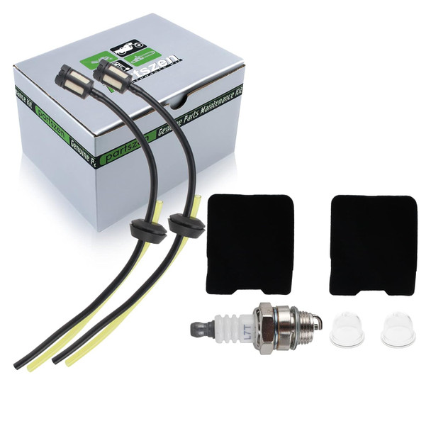 partszen Fuel Line Kit Air Filter Primer Bulb Spark Plug for Husqvarna 145BT 145BF 155BT 155BF Leaf Blowers partszen Fuel Line Kit Air Filter Primer Bulb Spark Plug for Husqvarna 145BT 145BF 155BT 155BF Leaf Blowers