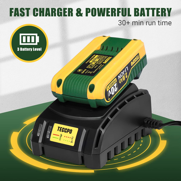 TECCPO Cordless Blower/Sweeper, 20V 2.0Ah Lithium Battery, Fast Charger, 145MPH, 18000RPM, Dust Bag, Electric Blower for Blowing Dust, Small Trash, Car, Computer Host, Hard-to-Clean Corner TECCPO Cordless Blower/Sweeper, 20V 2.0Ah Lithium Battery, Fast Charger, 145MPH, 18000RPM, Dust Bag, Electric Blower for Blowing Dust, Small Trash, Car, Computer Host, Hard-to-Clean Corner