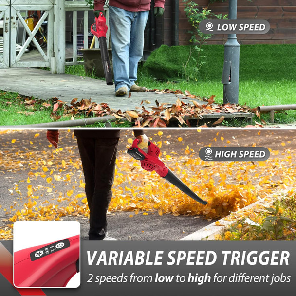 PowerSmart Cordless Leaf Blower with Battery and Charger, 20V 150 MPH Lightweight Blower for Lawn Care, Patio, Driveway PowerSmart Cordless Leaf Blower with Battery and Charger, 20V 150 MPH Lightweight Blower for Lawn Care, Patio, Driveway