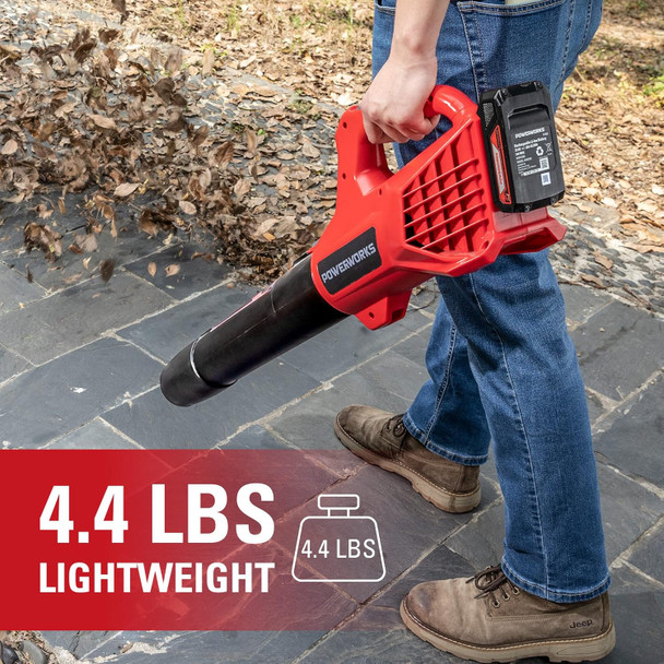 POWERWORKS XB 20V (85 MPH / 310 CFM) Cordless Axial Blower, Battery Not Included BLP301 POWERWORKS XB 20V (85 MPH / 310 CFM) Cordless Axial Blower, Battery Not Included BLP301