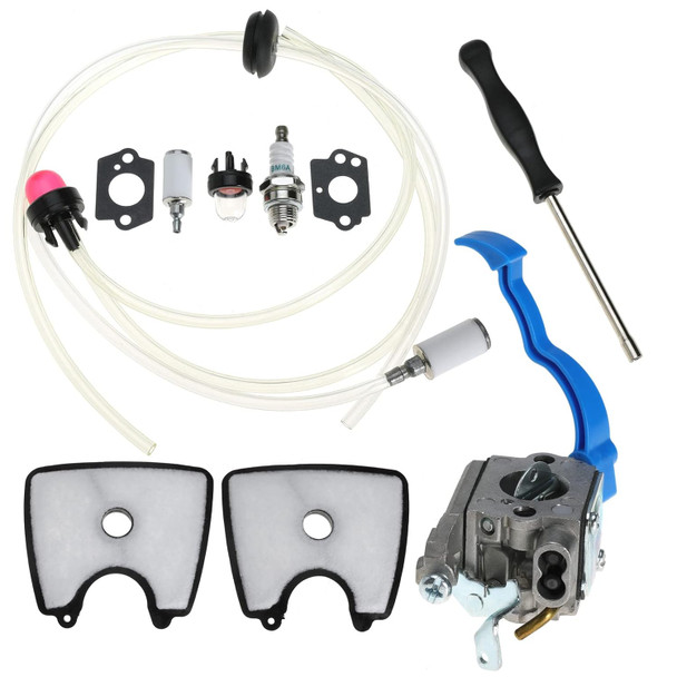 Carburetor with Air Filter Fuel Line Kit for Husqvarna 125B 125BX 125BVX Jonsered B2126 BV2126 Leaf Blower Trimmer Replace Zama C1Q-W37 545081811 545112101 590460102 Carburetor with Air Filter Fuel Line Kit for Husqvarna 125B 125BX 125BVX Jonsered B2126 BV2126 Leaf Blower Trimmer Replace Zama C1Q-W37 545081811 545112101 590460102