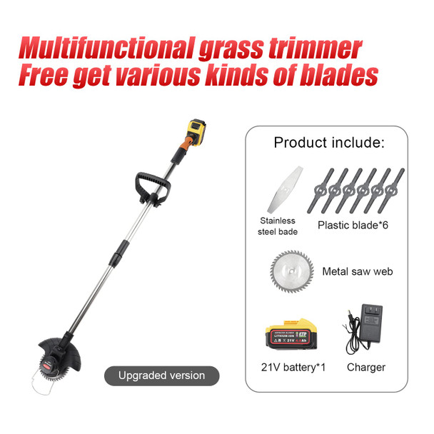 ESWEEY 21V Electric Brush Cutter, Cordless String Trimmer, Brush Mower Cordless with Charger Blade and Battery, No String Weed Wacker, Adjustable Length String Trimmer ESWEEY 21V Electric Brush Cutter, Cordless String Trimmer, Brush Mower Cordless with Charger Blade and Battery, No String Weed Wacker, Adjustable Length String Trimmer