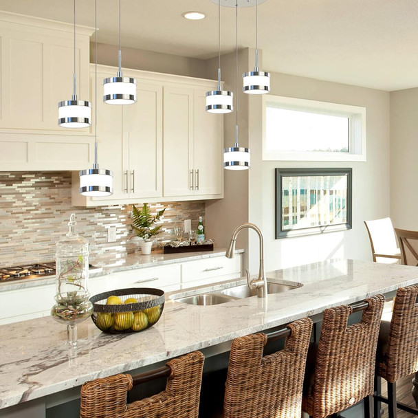 Modern Led Pendant Lights Fixture,3 Light Pendant Lighting,16W Dimmable Chandelier, 4000K Hanging Light For Kichen Island Dinning Room Foyer Hallway