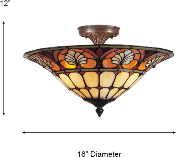 Dale Tiffany Tm100598 Tiffany/Mica Three Light Flush Mount From Newport Collection Finish, 16.00 Inches, Antique Brass Dale Tiffany Tm100598 Tiffany/Mica Three Light Flush Mount From Newport Collection Finish, 16.00 Inches, Antique Brass