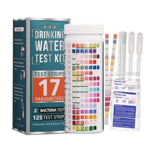 17 In 1 Water Testing Kits For Drinking Water, 125 Strips Water Hardness Test Kit, Tap And Well Water Test Kit For Lead, Iron, Fluoride, Copper, Ph Test Strips And More 17 In 1 Water Testing Kits For Drinking Water, 125 Strips Water Hardness Test Kit, Tap And Well Water Test Kit For Lead, Iron, Fluoride, Copper, Ph Test Strips And More