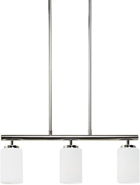 Sea Gull Lighting 66160-05 Oslo Three-Light Island Pendant Hanging Modern Light Fixture, Chrome Finish