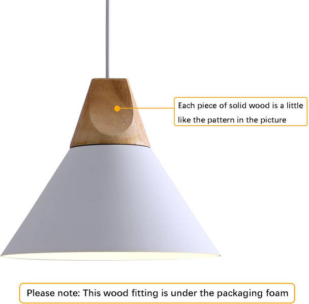 Modern Pendant Lights Kitchen Island,Solid Wood Matte White Ceiling Hanging Lamp,Pendant Lighting For Dining Room Coffee Bar (White-3 Pack)