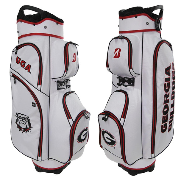 Bridgestone NCAA Golf Cart Bag-Georgia, White/Red/Black