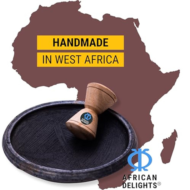 Handmade Tapoli – 5 Inch Large Wooden Grinder Ergonomic Coconut Opener Tool From Ghana