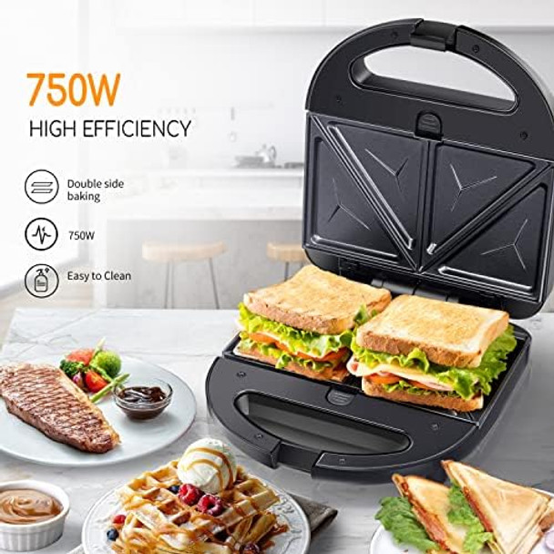 Aigostar Sandwich Maker Non-Stick Panini Press Sandwich Maker And Aigostar Electric Kettle 1.7L Electric Tea Kettle With Led Illumination