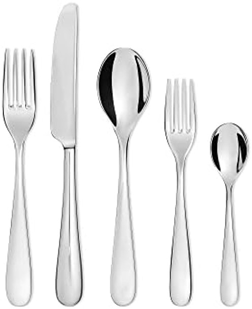 Alessi "Nuovo Milano" 9-Inch Table Knife Monoblock Set Of 6White
