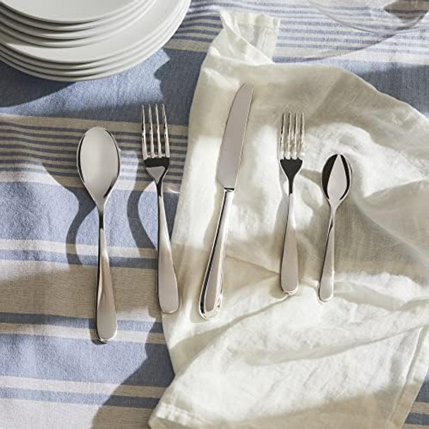 Alessi "Nuovo Milano" 9-Inch Table Knife Monoblock Set Of 6White