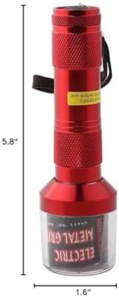 Zinc Alloy Electric Metal Grinder Herb Tabacco Crusher Grinder Cracker(Red Color No Battery Included)