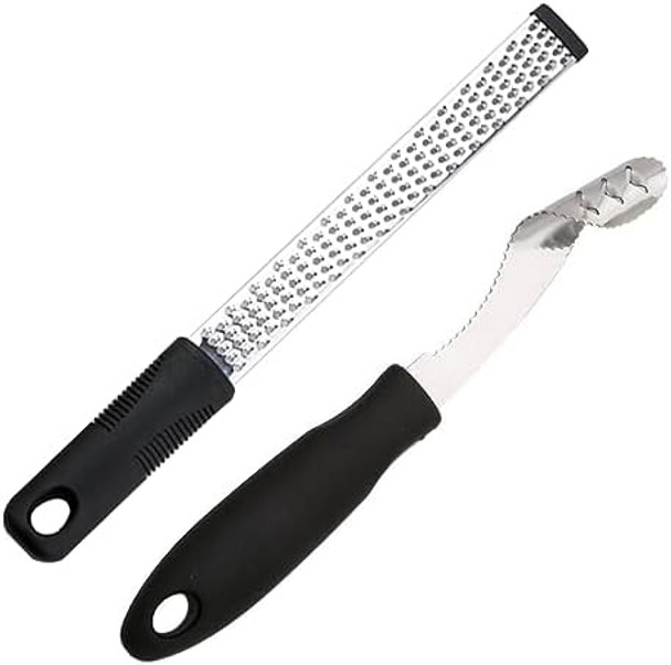 Jalapeno Pepper Corer Lemon Zester Cheese Gratercore Deseeder For Jalapenos Chilis Banana Bell Peppers Zucchini Cucumber (1 Jalapeno Pepper Corer＋1 Lemon Citrus Zester Cheese Grater)