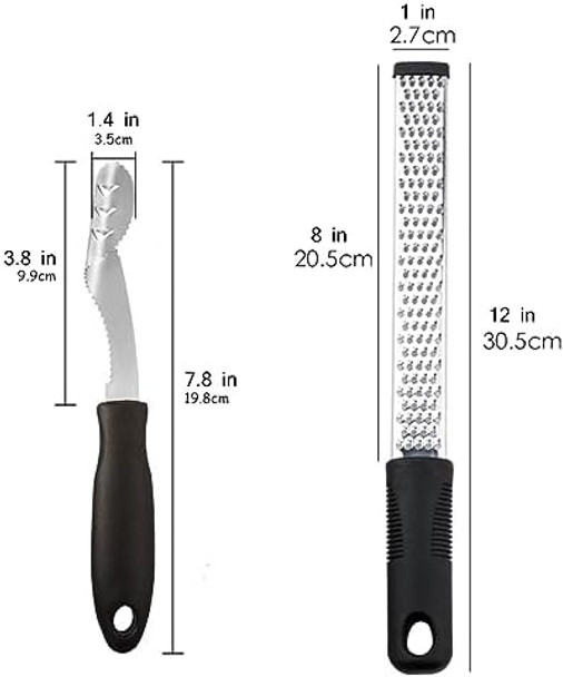 Jalapeno Pepper Corer Lemon Zester Cheese Gratercore Deseeder For Jalapenos Chilis Banana Bell Peppers Zucchini Cucumber (1 Jalapeno Pepper Corer＋1 Lemon Citrus Zester Cheese Grater)