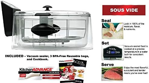 Sous Vide Cooker Machine Water Oven Slow Cooker By Aquachefcapacity 8L 120V-60Hz-1200W Clarity Digital Led+ Fresh Vacuum Sealer ， Whole Set