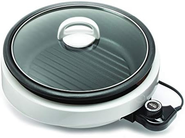 Aroma Housewares Asp-137B 3-Quart/10-Inch 3-In-1 Super Pot With Grill Plate Black