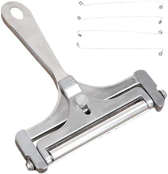 Cheese Slicer Adjustable Hand Held Cheese Cutter Stainless Steel Cheese Slicer For Mozzarella Cheddar Gruyere