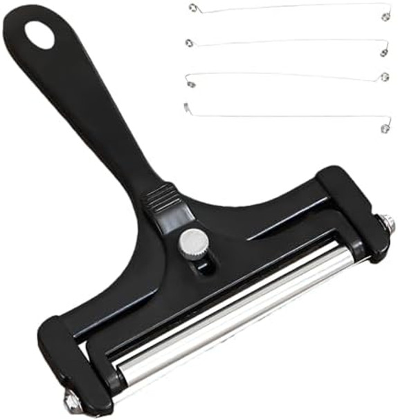 Cheese Slicer Adjustable Hand Held Cheese Cutter Stainless Steel Cheese Slicer For Mozzarella Cheddar Gruyere