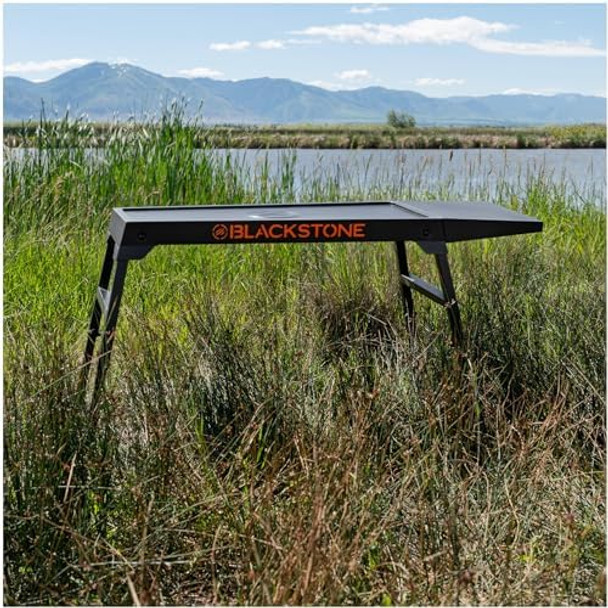 Blackstone 5013 Collapsible 17” And 22” Tabletop Griddle Stand With Adjustable Legs And A Removable Side Shelf Powder Coated Steel Black Blackstone 5013 Collapsible 17” And 22” Tabletop Griddle Stand With Adjustable Legs And A Removable Side Shelf Powder Coated Steel Black