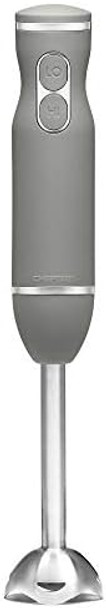 Chefman Immersion Stick Hand Blender With Stainless Steel Blades Powerful Electric Ice Crushing 2-Speed Control Handheld Food Mixer Purees Smoothies Shakes Sauces & Soups Grey