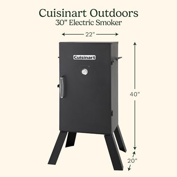 Cuisinart 30" Electric Smoker 3 Adjustable Racks Large Capacity Bbq Meat Smoker Water & Wood Trays For Smoked Meat Brisket Salmon & Jerky Adjustable Temperature Control Cuisinart 30" Electric Smoker 3 Adjustable Racks Large Capacity Bbq Meat Smoker Water & Wood Trays For Smoked Meat Brisket Salmon & Jerky Adjustable Temperature Control
