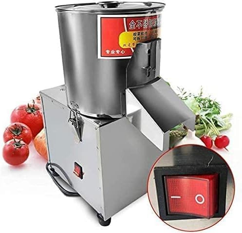 110V 600W Commercial Food Processor Machine High Power Electric Vegetable Meat Chopper Grinder Stainless Steel Adjustable Thickness Food Slicer - 110Volt 120Kg/H Granular Type