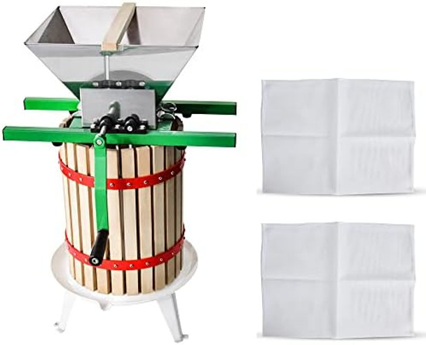 Fruit Apple Crusher And Wine Press With Filter Bag100% Nature Apple&Grape&Berries Crusher Manual Juice Maker