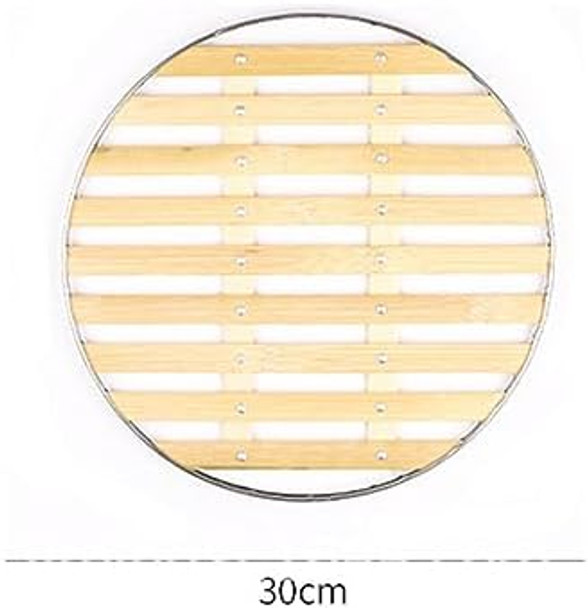 2Pcs 11.8Inch Bamboo Steamer Liners Mesh Cooking Rack Steamer Round Cooling Racks Pot Steamer Basket Rack For Air Fryer Stockpot Pressure Cooker Kitchen Accessories