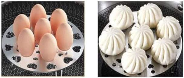 8Inch Stainless Steel Telescopic Steaming Rack - Folding Steaming Compartment Waterproof