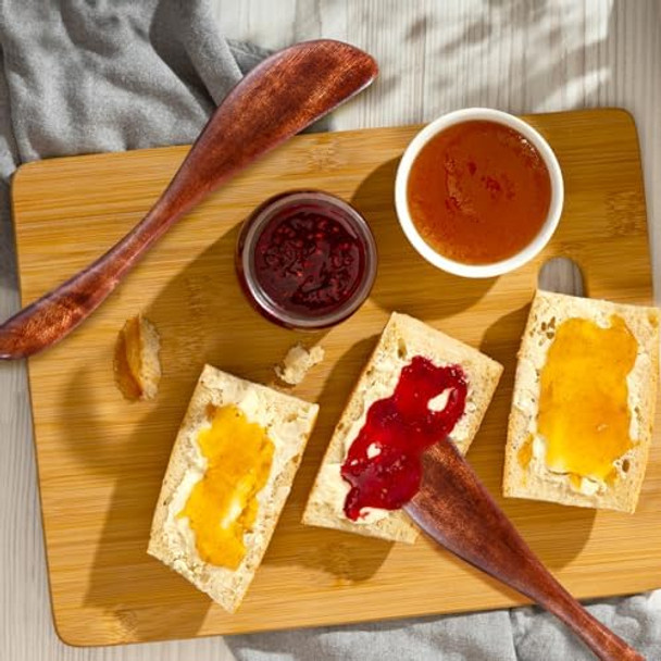 8 Pcs Wooden Butter Knife Spreader Butter Sandwich Condiment Cheese Spreader Knivesthickened Solid Wood & Comfortable Feel Wooden Butter Knife Spatulas For Kitchen Restaurant