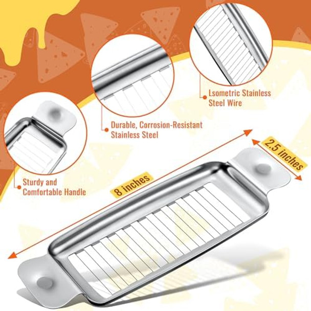 Butter & Cheese Slicer Stainles Steel Multipurpose Cheese Slicer Food Cutter 18 Sharp Wires Cut Block Average Into 1/4 Inch Pieces Ergonomic Handle Substitute For Butter Knives Cutter Tool