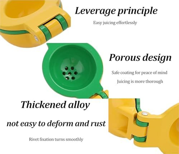 Kitchen Lemon Squeezer- Metal Squeezer-Citrus Juicer- Manual Press Extracting Squeezer For Lemon (Yellow)
