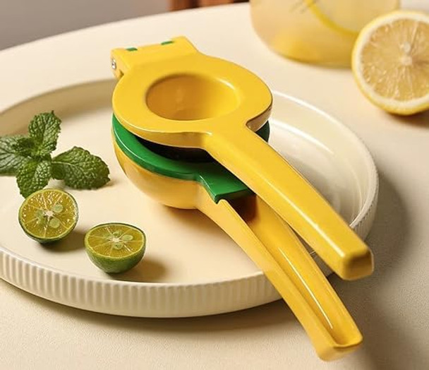 Kitchen Lemon Squeezer- Metal Squeezer-Citrus Juicer- Manual Press Extracting Squeezer For Lemon (Yellow)