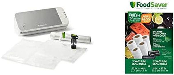 Foodsaver® Reusable Gallon Vacuum Zipper Bags & 2116382 Preserve & Marinate Vacuum & 1-Quart Bpa- Multilayer Construction Vacuum Zipper Bags 18 Count